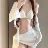 Stylish Four-Piece Women’s Bikini Set for Summer Beachwear - Himpall